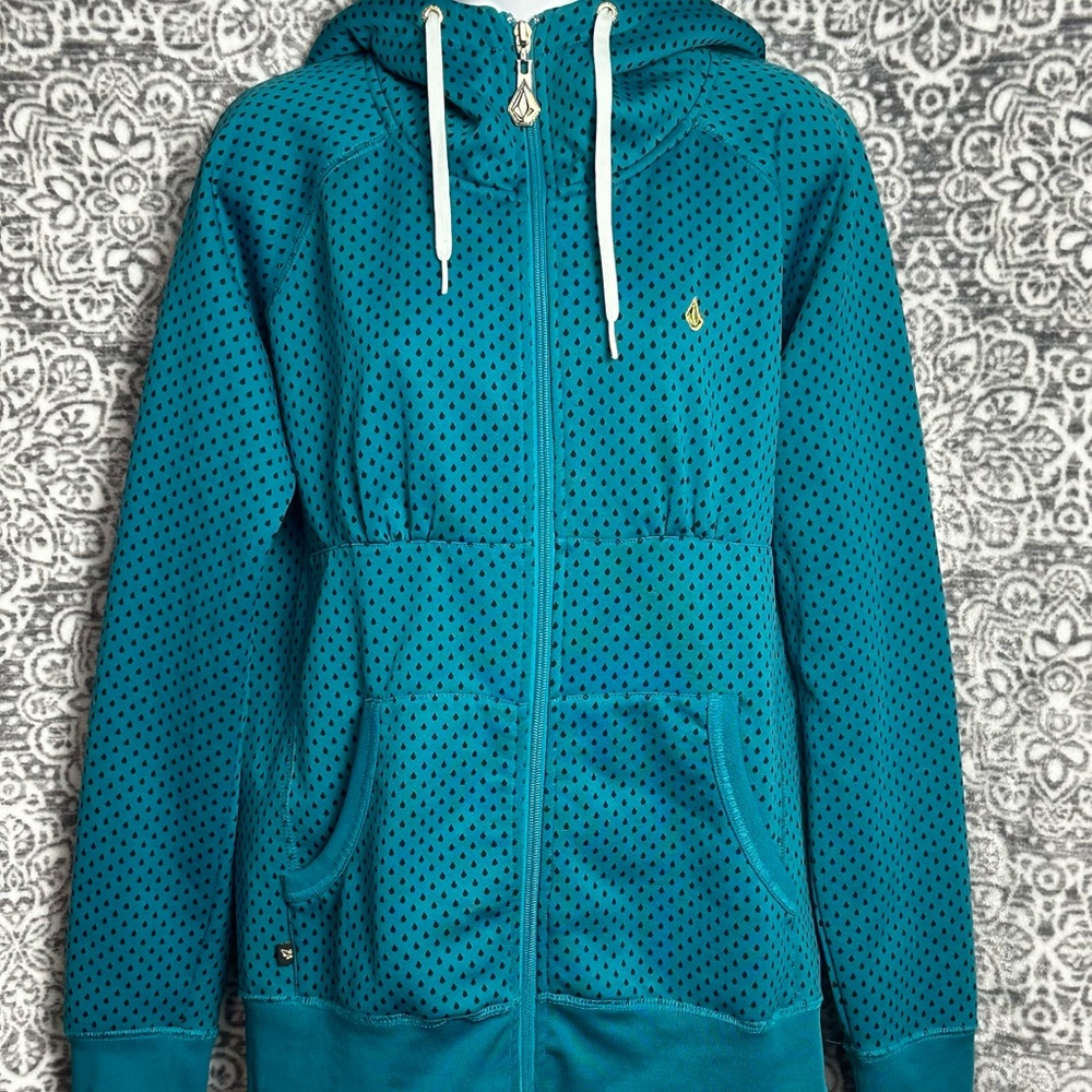 Sold! Volcom Stone Dot Hydro Embrace Change Full Zip Hoodie, Medium Great Cond